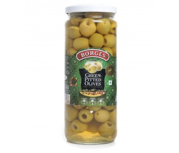 BORGES GREEN PITTED OLIVES
